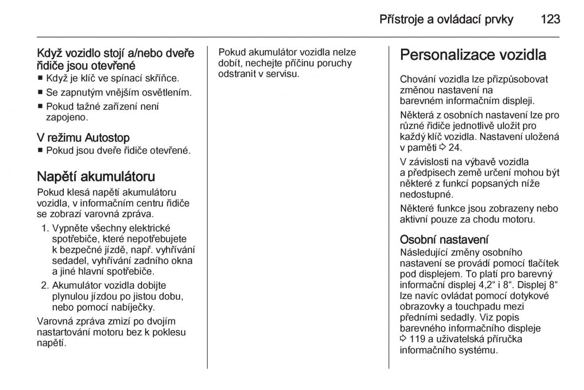 Opel Insignia navod k obsludze / page 125