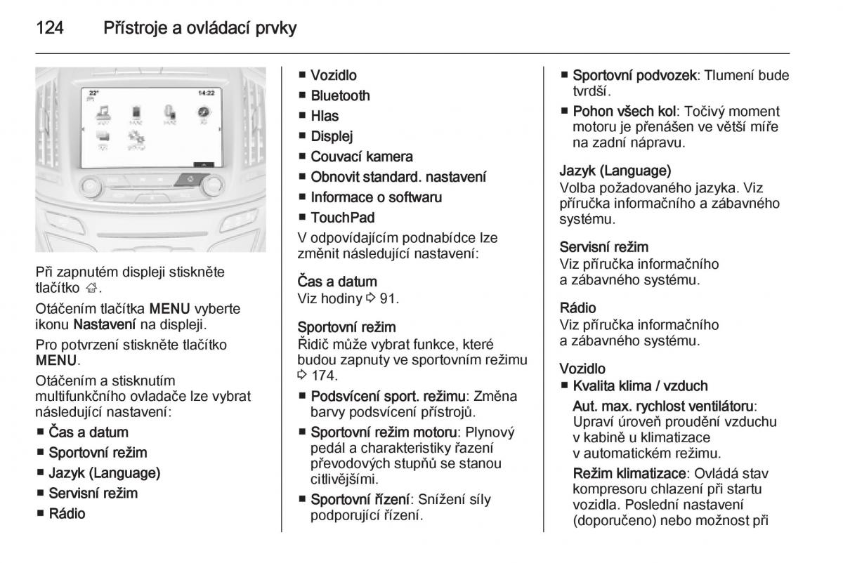 Opel Insignia navod k obsludze / page 126