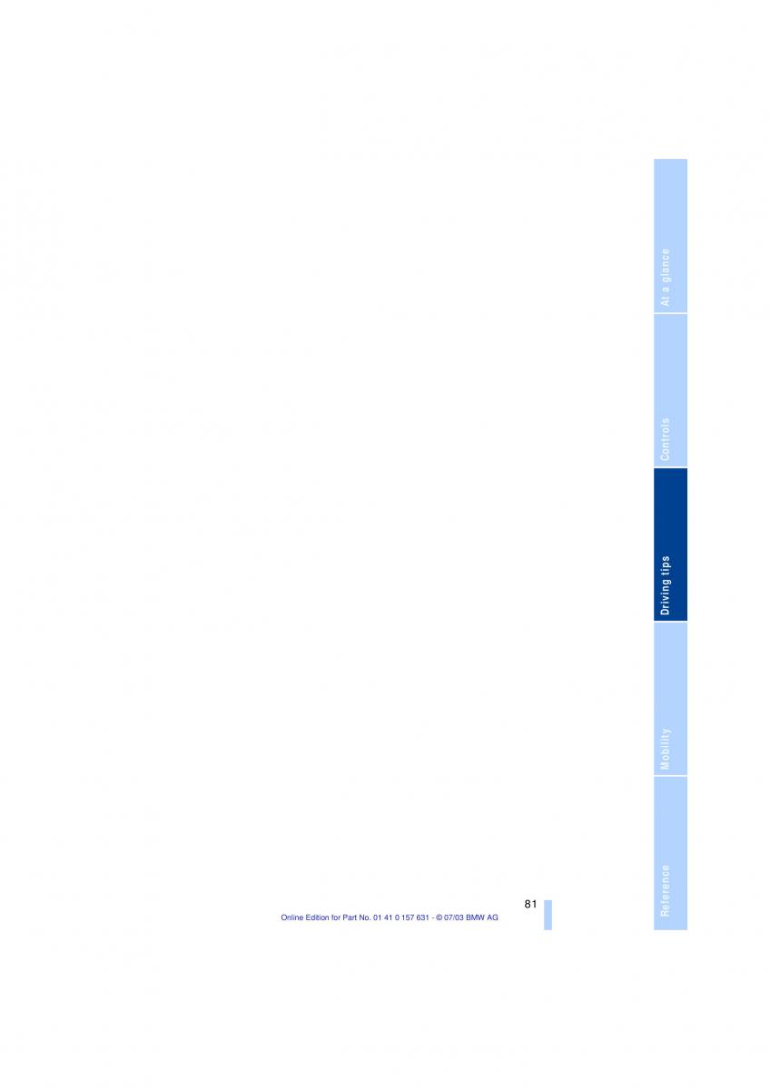 BMW X3 E83 owners manual / page 83