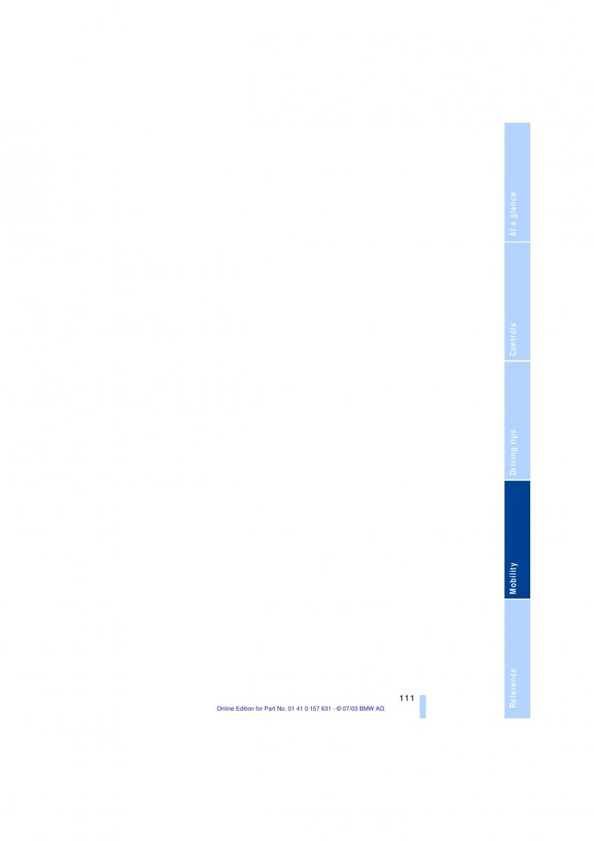 BMW X3 E83 owners manual / page 113