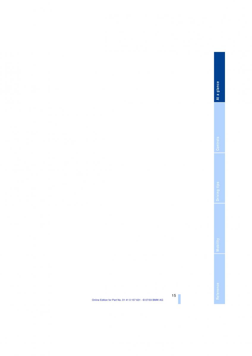 BMW X3 E83 owners manual / page 17