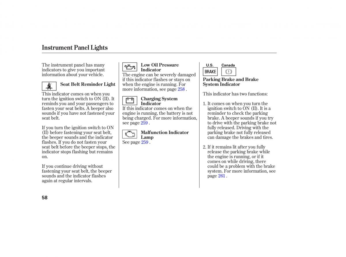 Honda Accord VII 7 CU1 Inspire owners manual / page 56