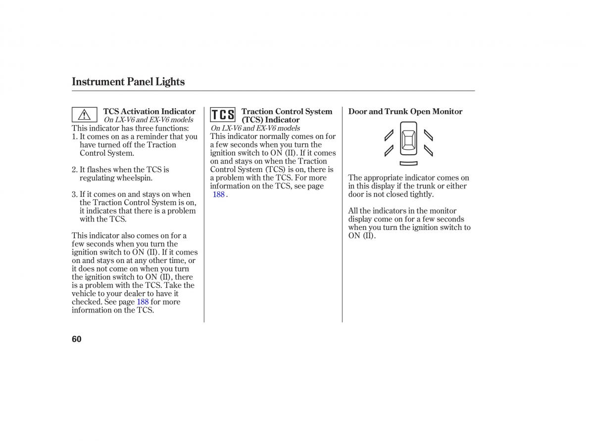 Honda Accord VII 7 CU1 Inspire owners manual / page 58