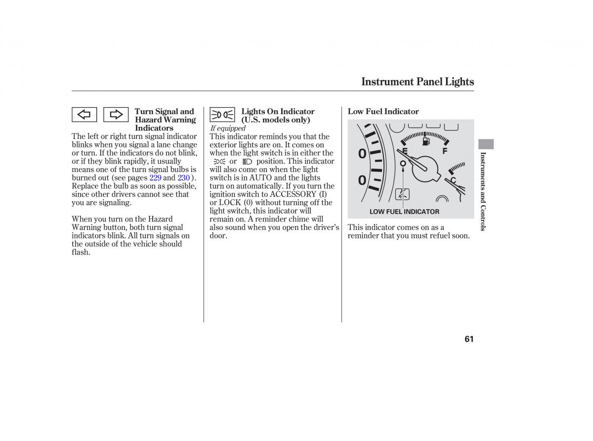 Honda Accord VII 7 CU1 Inspire owners manual / page 59