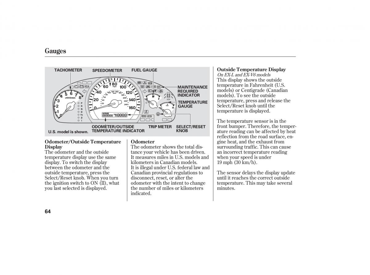 Honda Accord VII 7 CU1 Inspire owners manual / page 62