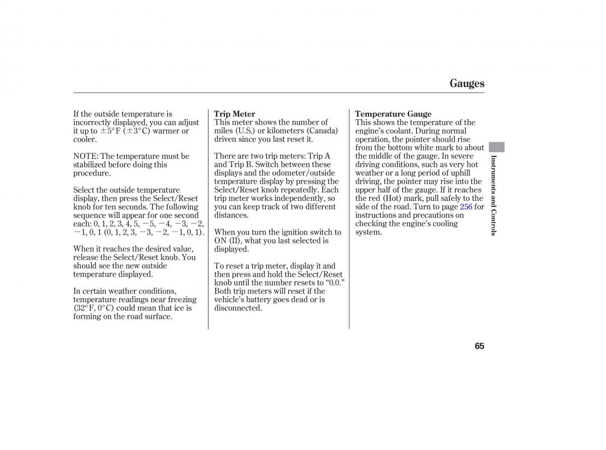 Honda Accord VII 7 CU1 Inspire owners manual / page 63