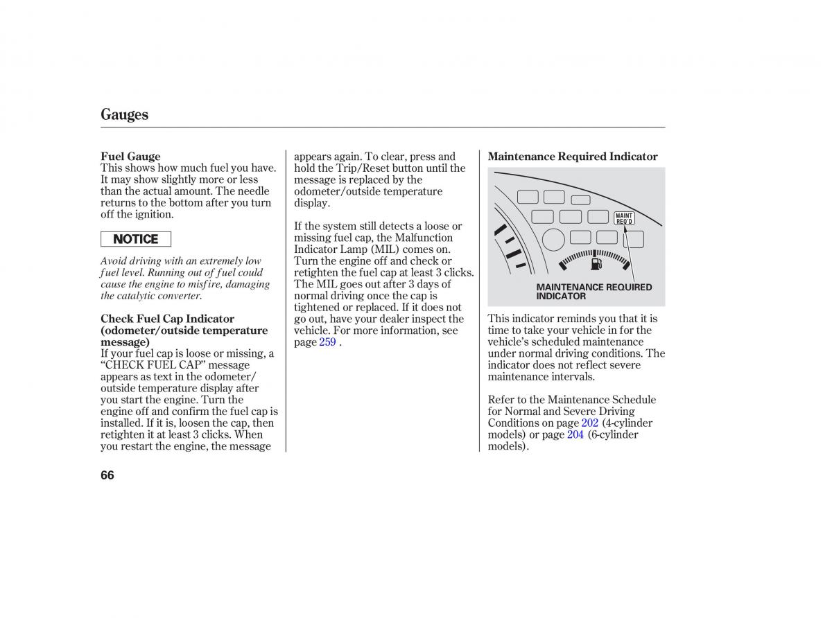 Honda Accord VII 7 CU1 Inspire owners manual / page 64