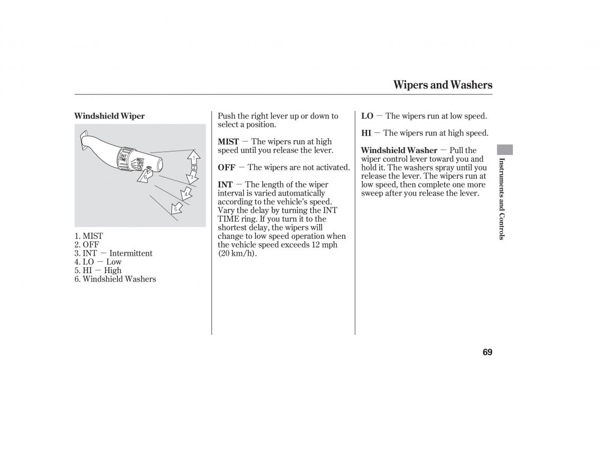 Honda Accord VII 7 CU1 Inspire owners manual / page 67