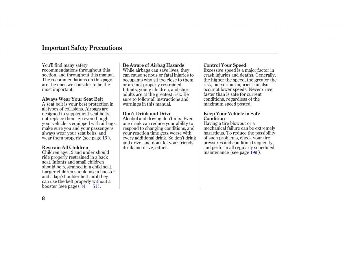 Honda Accord VII 7 CU1 Inspire owners manual / page 7