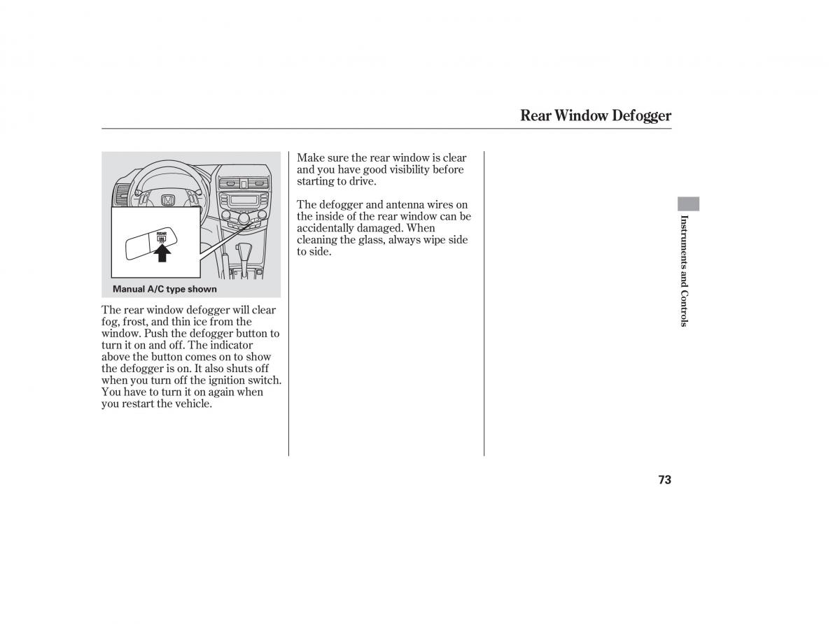 Honda Accord VII 7 CU1 Inspire owners manual / page 71