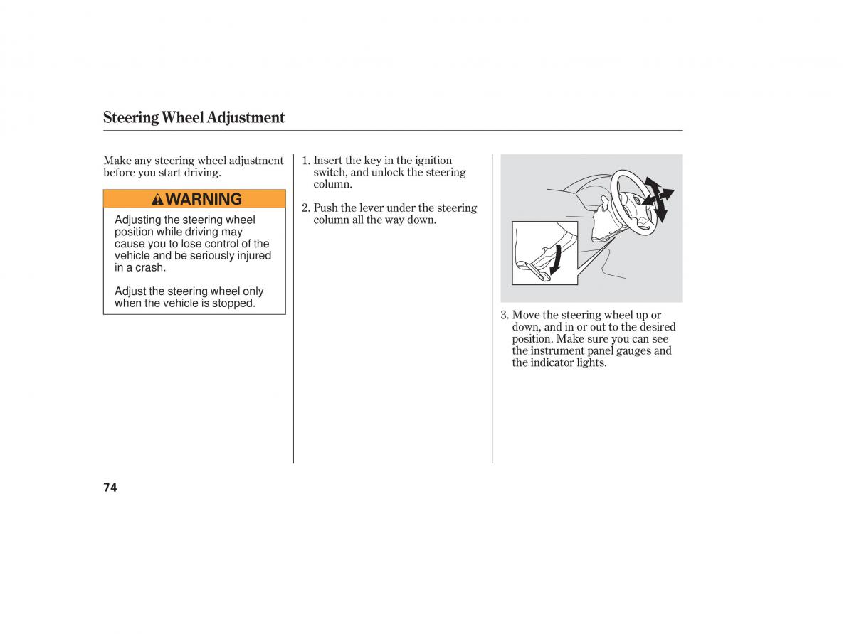 Honda Accord VII 7 CU1 Inspire owners manual / page 72