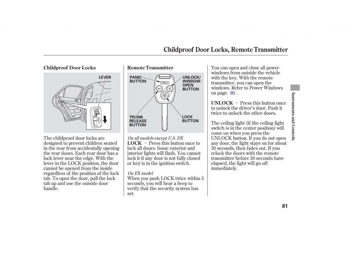 Honda Accord VII 7 CU1 Inspire owners manual / page 79