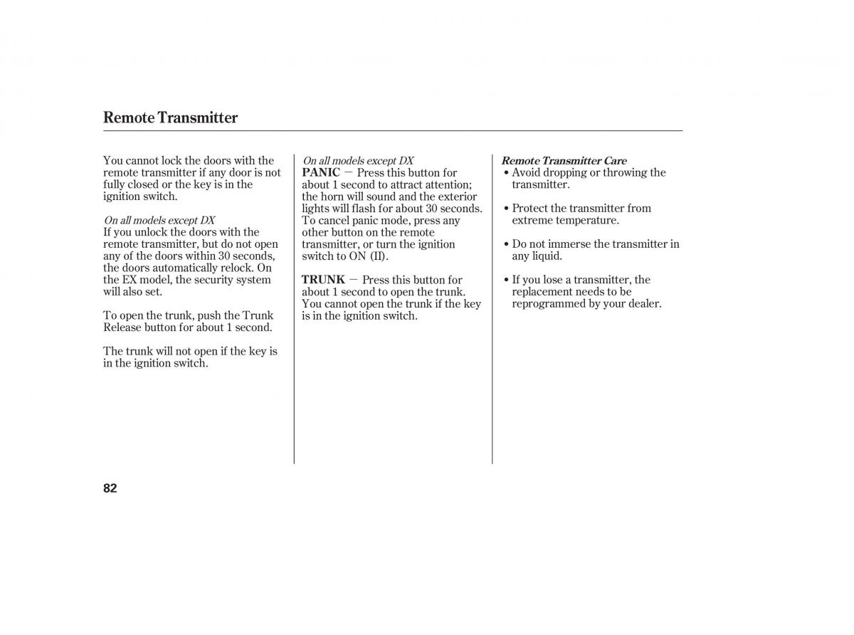 Honda Accord VII 7 CU1 Inspire owners manual / page 80