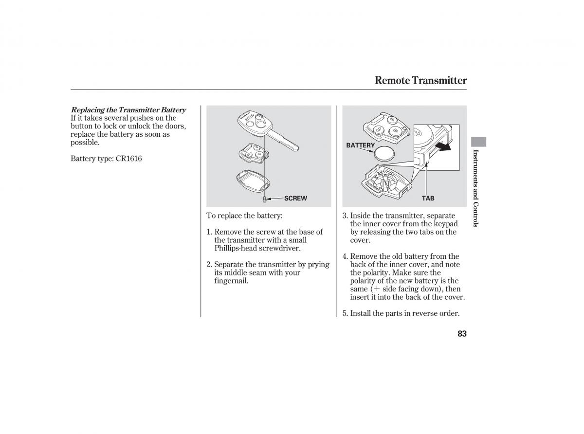 Honda Accord VII 7 CU1 Inspire owners manual / page 81