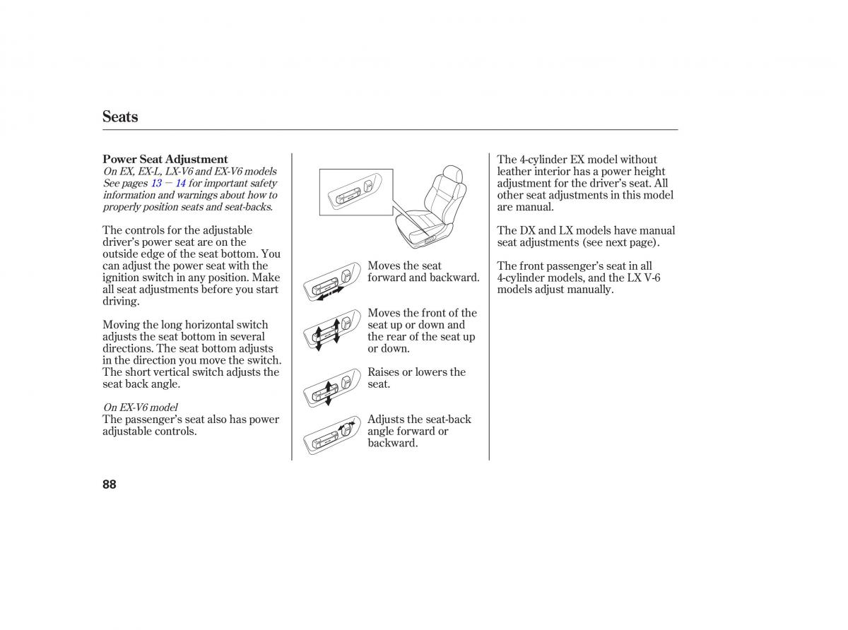 Honda Accord VII 7 CU1 Inspire owners manual / page 86