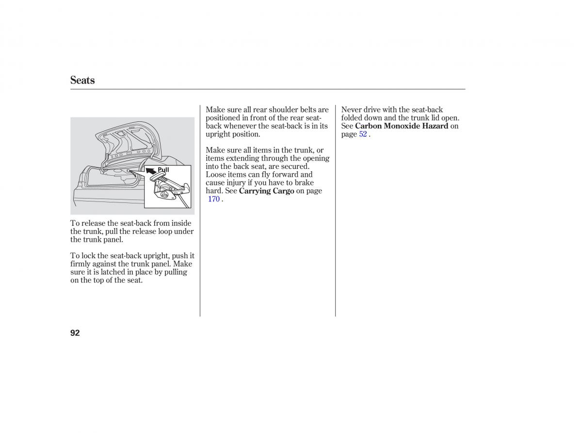 Honda Accord VII 7 CU1 Inspire owners manual / page 90