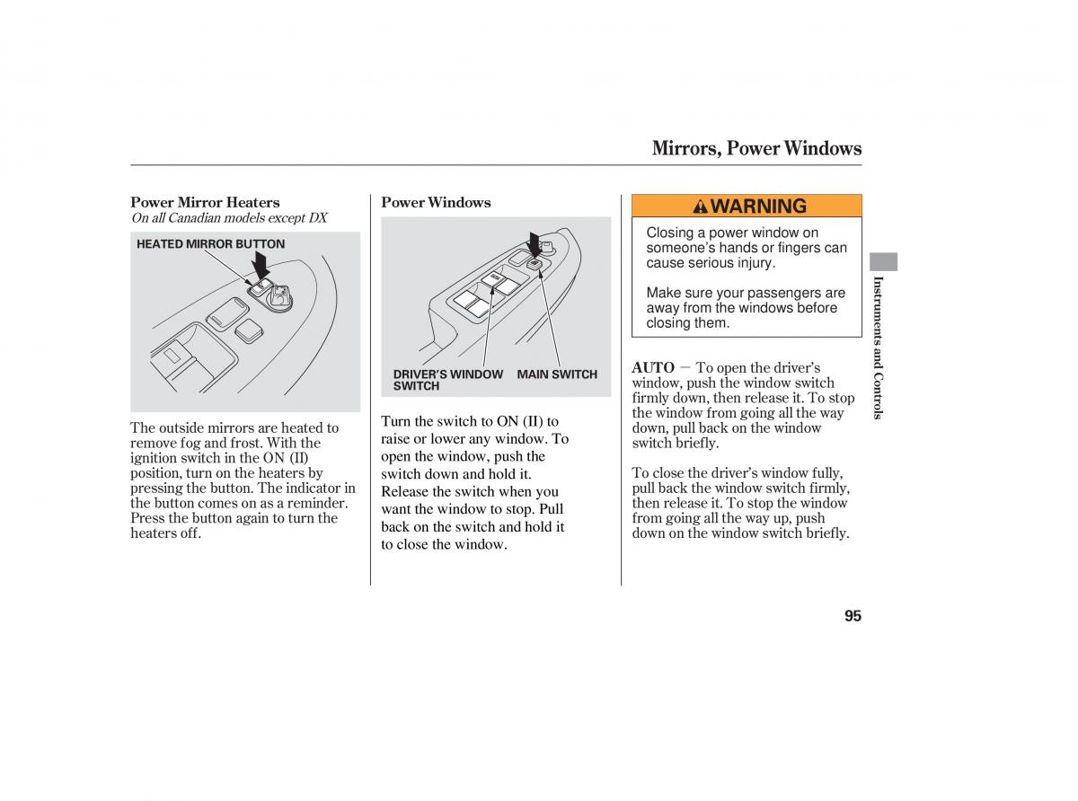 Honda Accord VII 7 CU1 Inspire owners manual / page 93