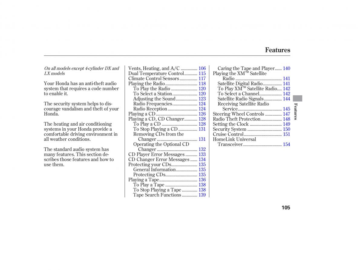 Honda Accord VII 7 CU1 Inspire owners manual / page 103