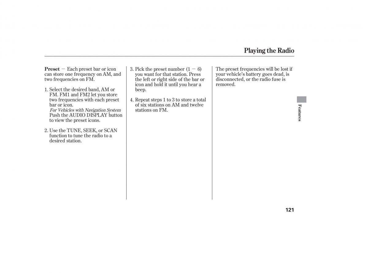 Honda Accord VII 7 CU1 Inspire owners manual / page 119