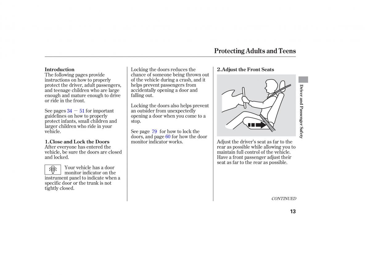 Honda Accord VII 7 CU1 Inspire owners manual / page 12