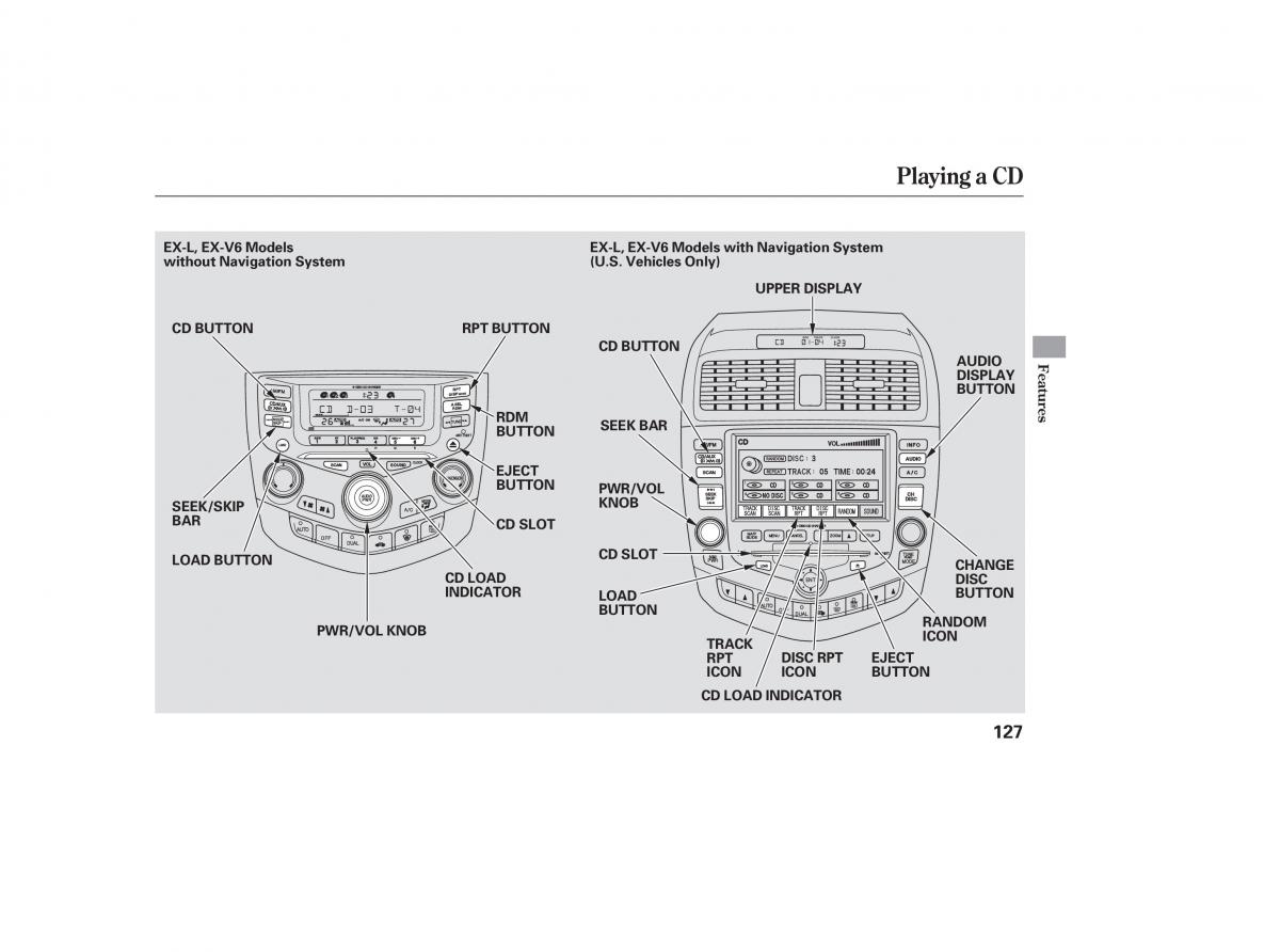 Honda Accord VII 7 CU1 Inspire owners manual / page 125