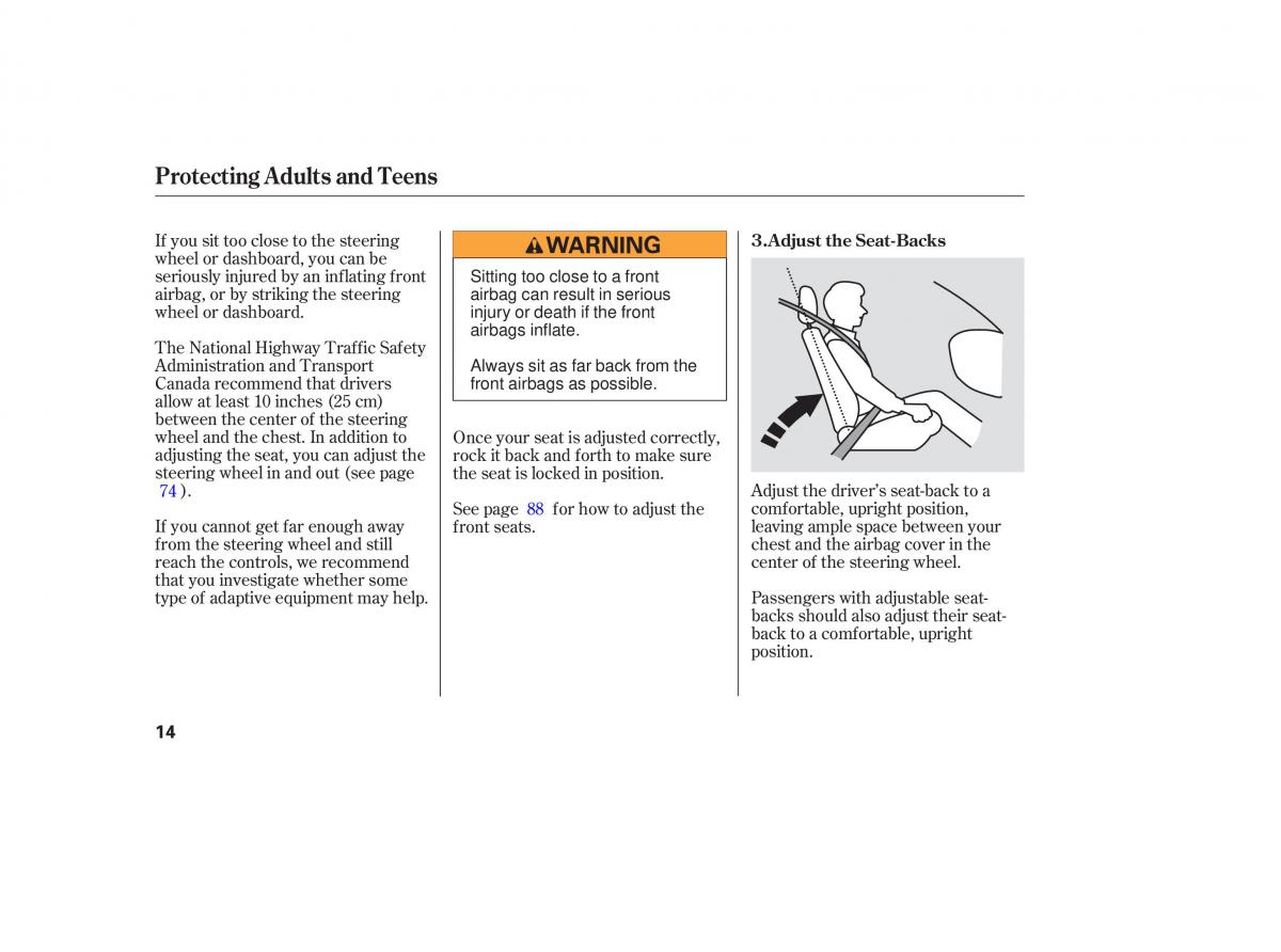 Honda Accord VII 7 CU1 Inspire owners manual / page 13