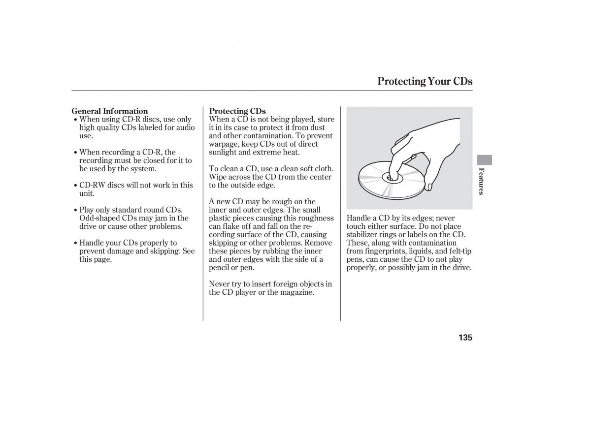 Honda Accord VII 7 CU1 Inspire owners manual / page 133