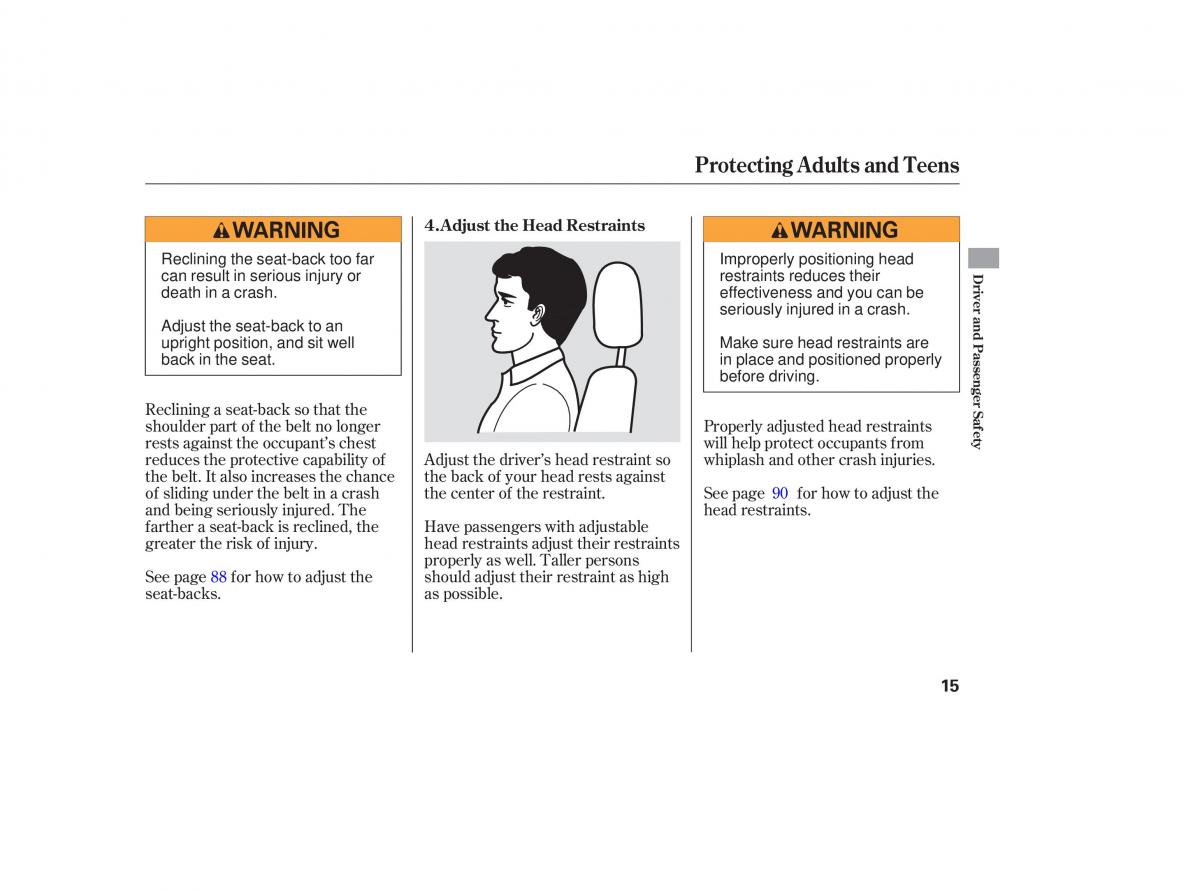 Honda Accord VII 7 CU1 Inspire owners manual / page 14