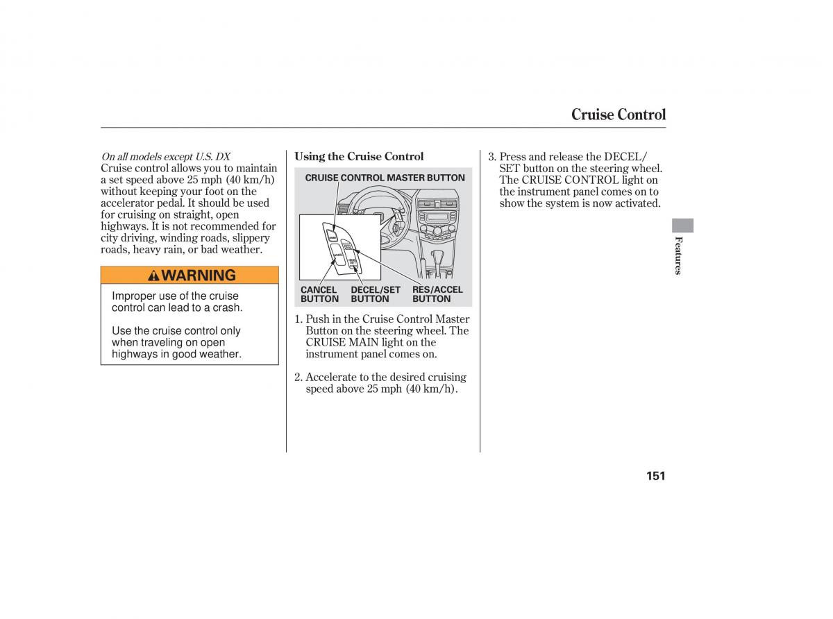 Honda Accord VII 7 CU1 Inspire owners manual / page 149