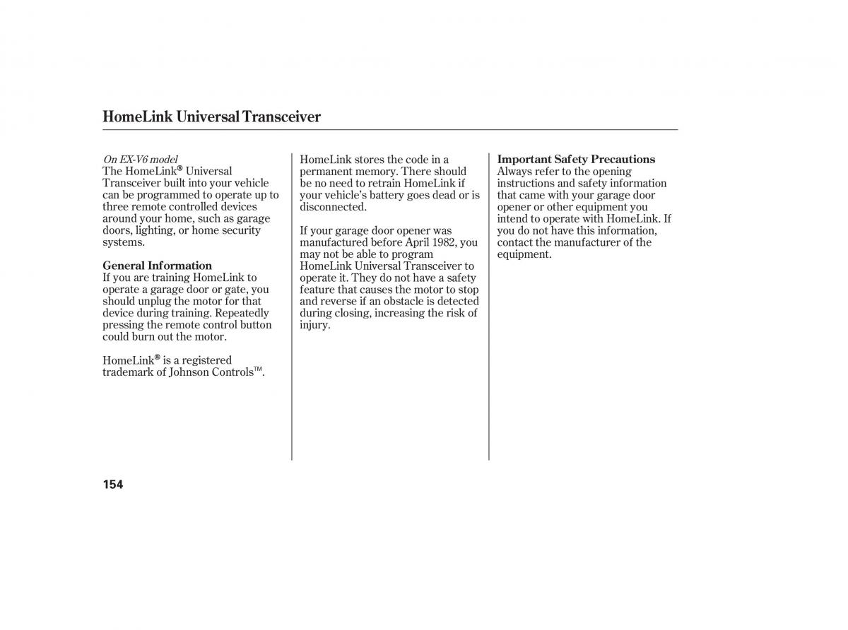 Honda Accord VII 7 CU1 Inspire owners manual / page 152