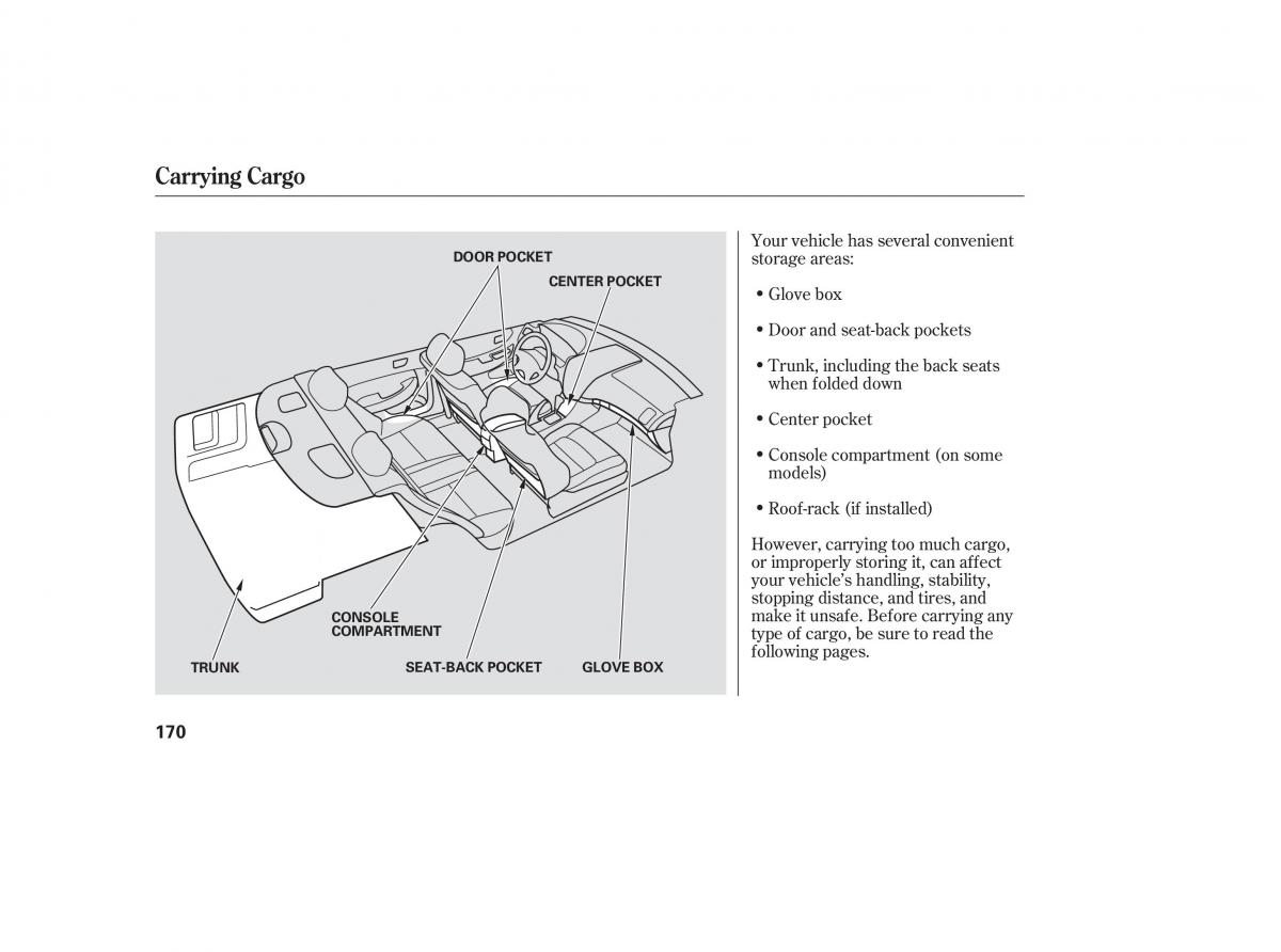 Honda Accord VII 7 CU1 Inspire owners manual / page 168