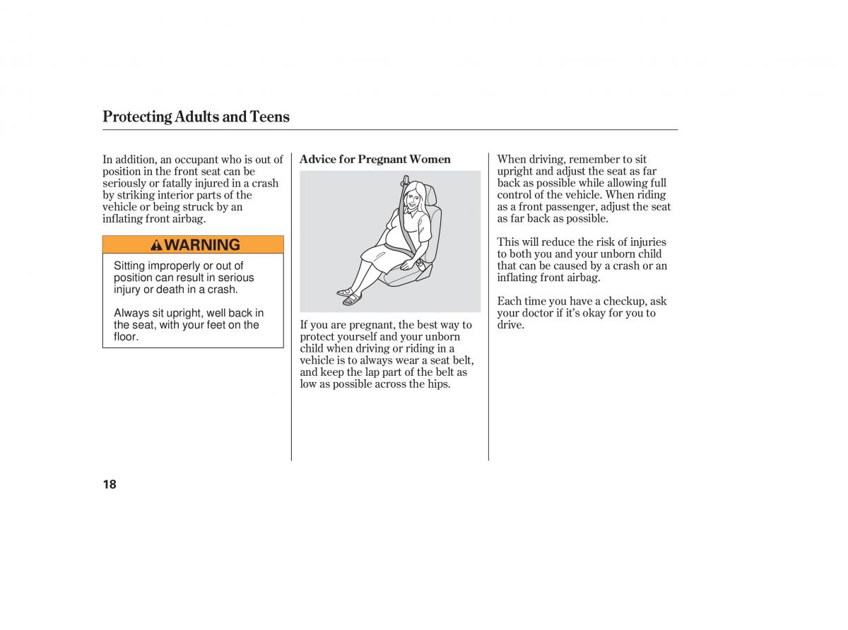 Honda Accord VII 7 CU1 Inspire owners manual / page 17