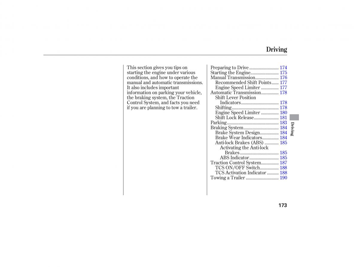 Honda Accord VII 7 CU1 Inspire owners manual / page 171