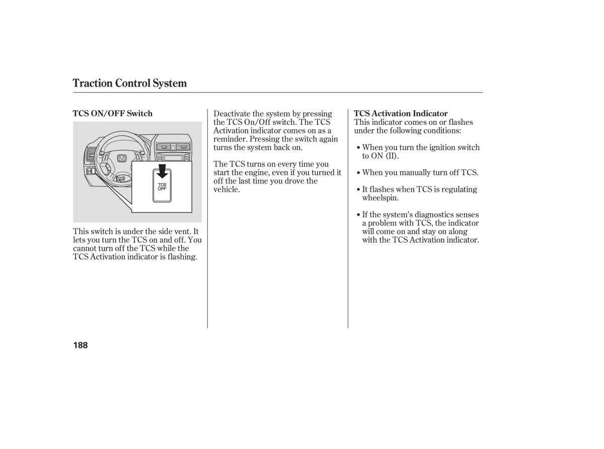 Honda Accord VII 7 CU1 Inspire owners manual / page 186