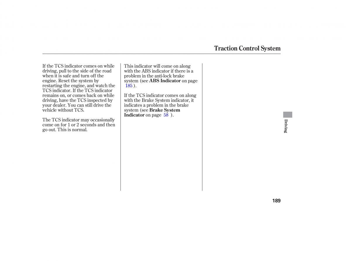 Honda Accord VII 7 CU1 Inspire owners manual / page 187