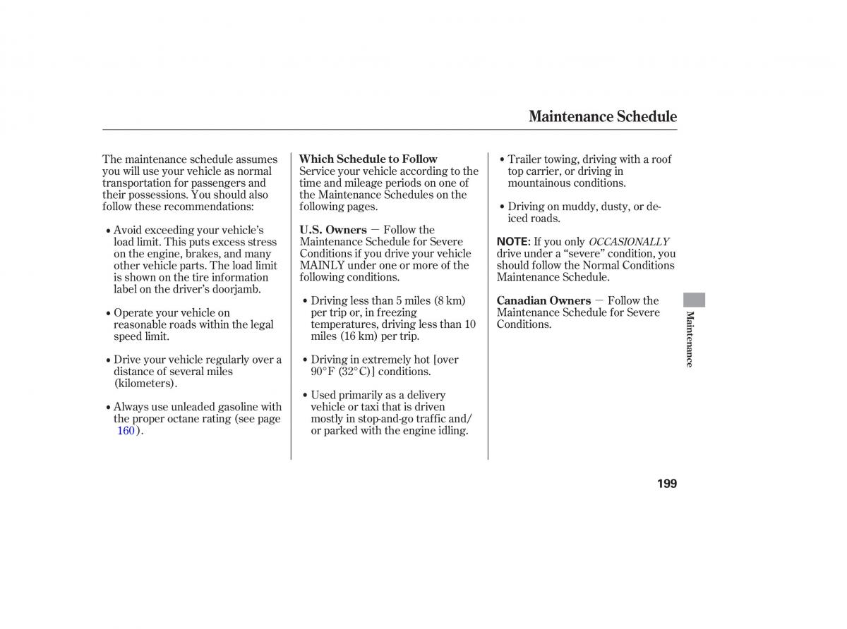 Honda Accord VII 7 CU1 Inspire owners manual / page 196