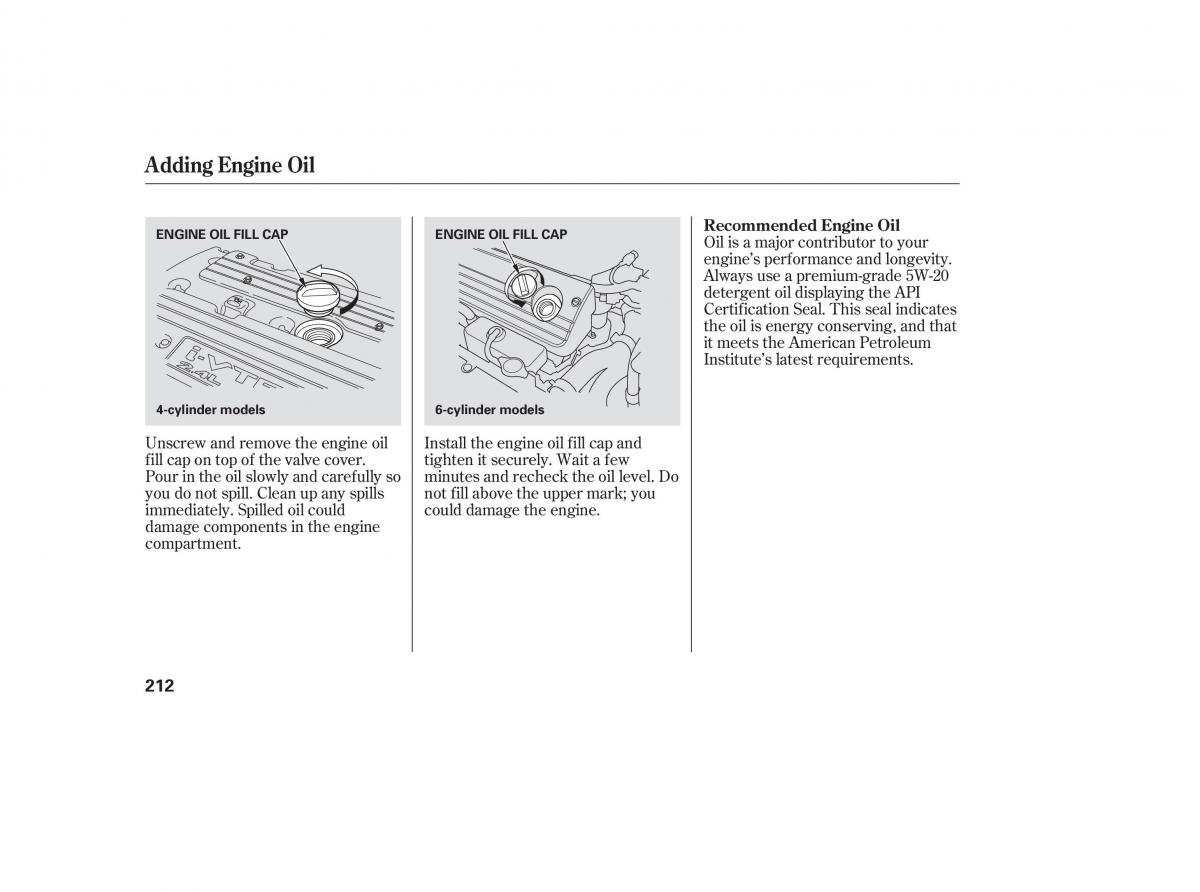 Honda Accord VII 7 CU1 Inspire owners manual / page 209