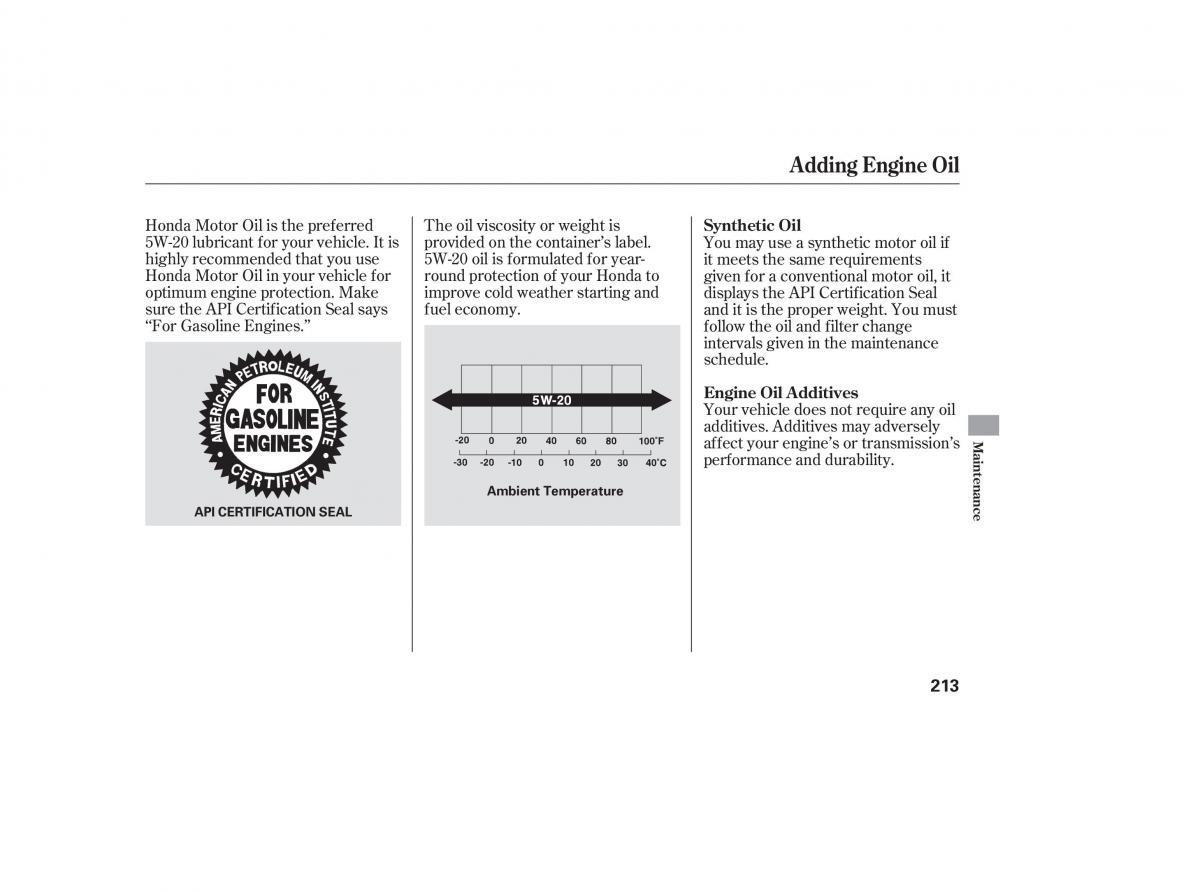 Honda Accord VII 7 CU1 Inspire owners manual / page 210