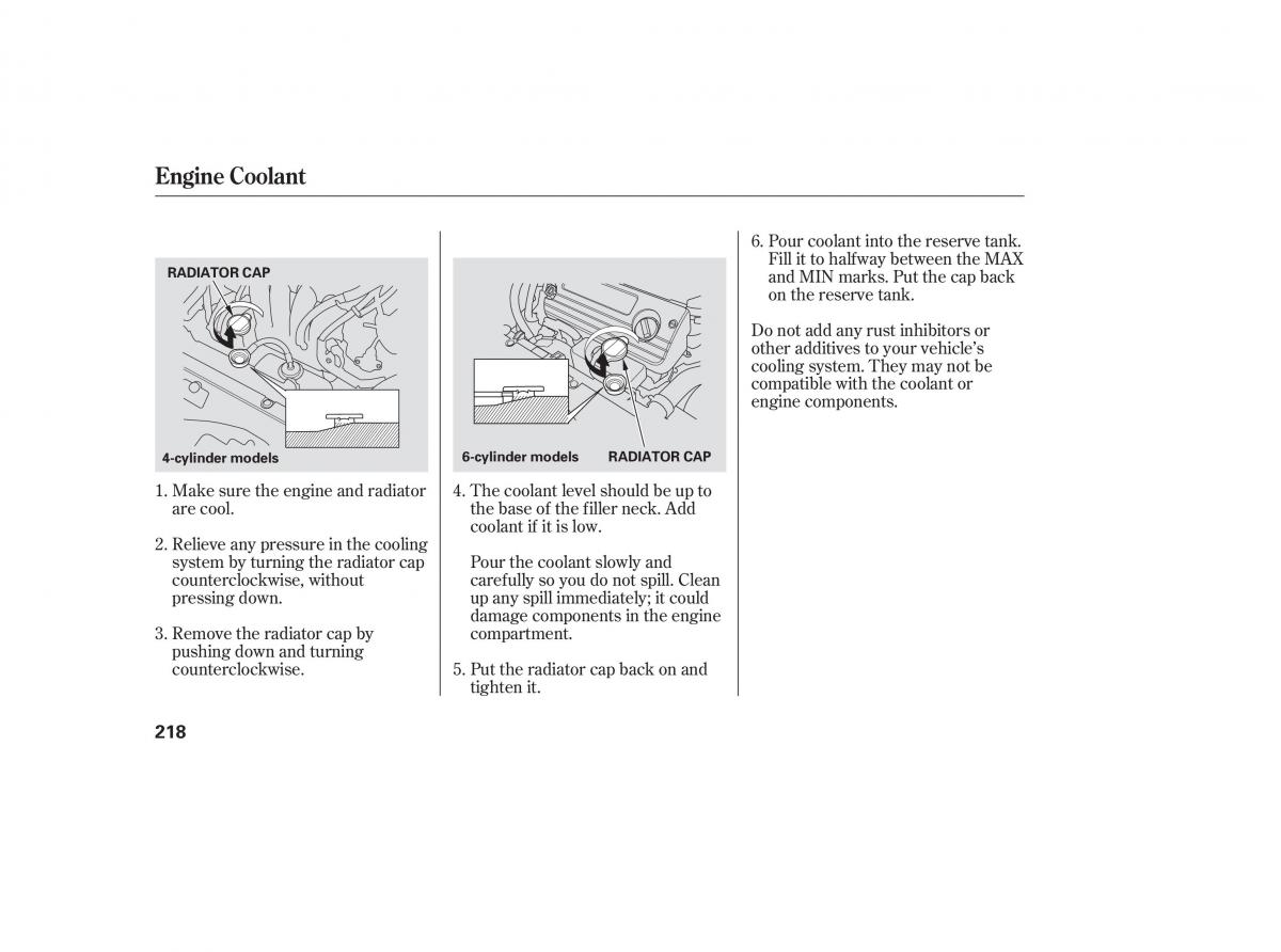 Honda Accord VII 7 CU1 Inspire owners manual / page 215