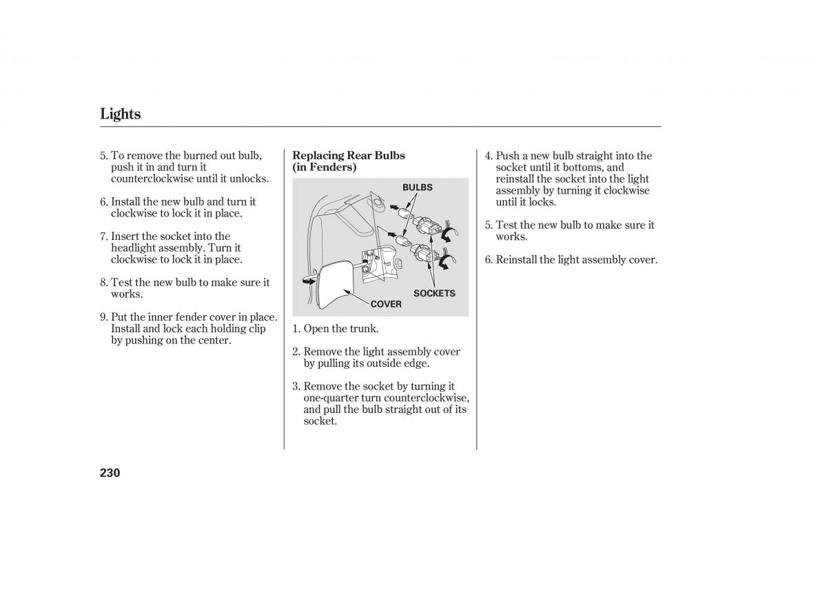 Honda Accord VII 7 CU1 Inspire owners manual / page 227