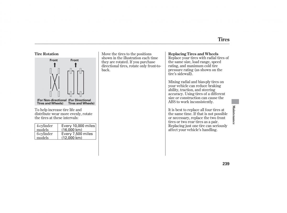 Honda Accord VII 7 CU1 Inspire owners manual / page 236