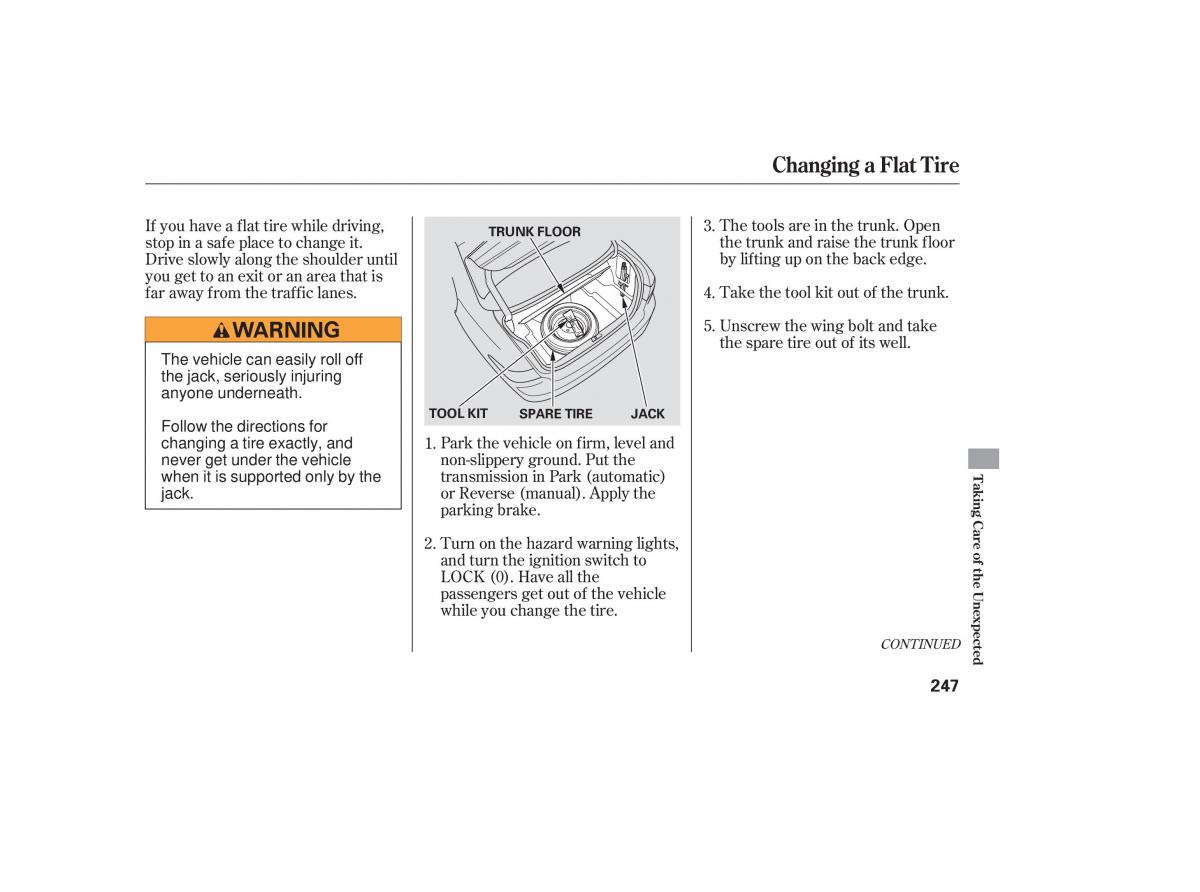 Honda Accord VII 7 CU1 Inspire owners manual / page 244