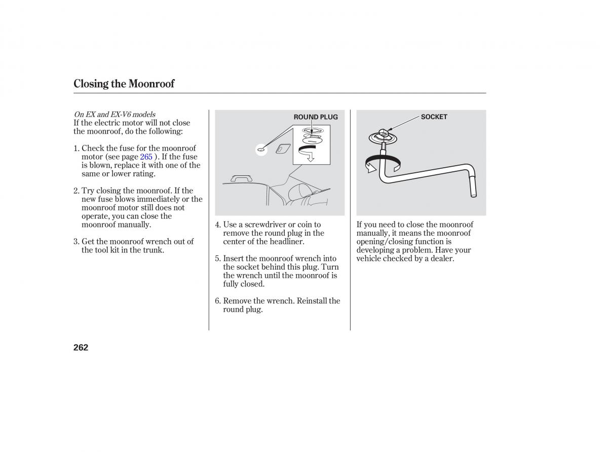 Honda Accord VII 7 CU1 Inspire owners manual / page 259