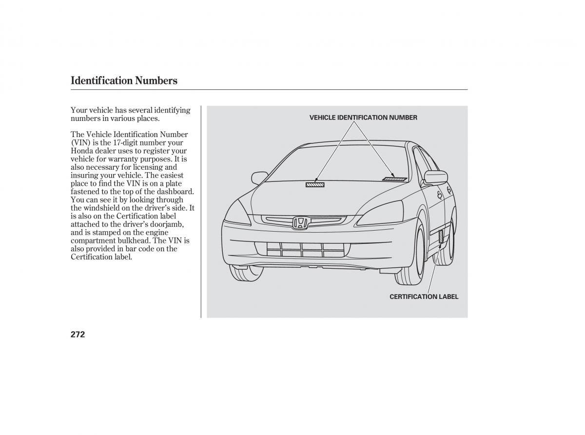 Honda Accord VII 7 CU1 Inspire owners manual / page 268