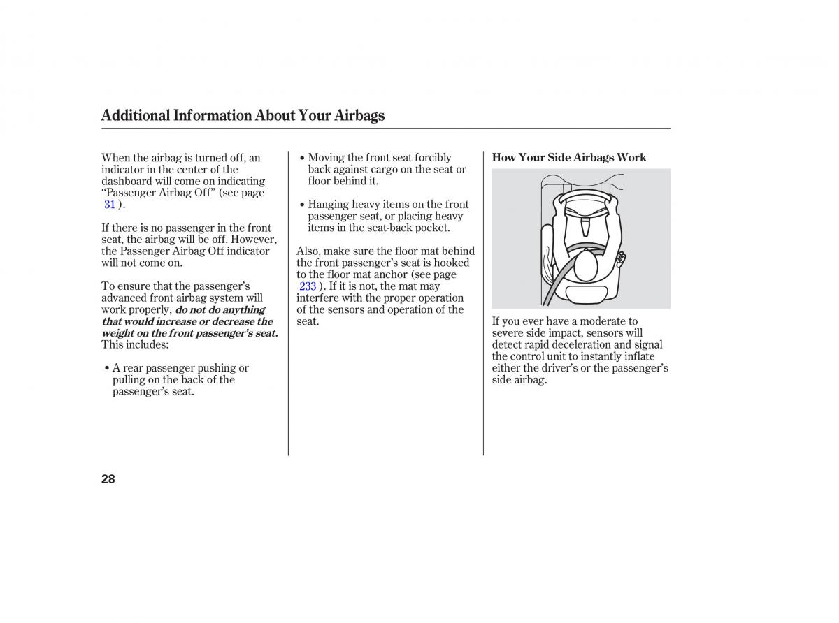 Honda Accord VII 7 CU1 Inspire owners manual / page 27