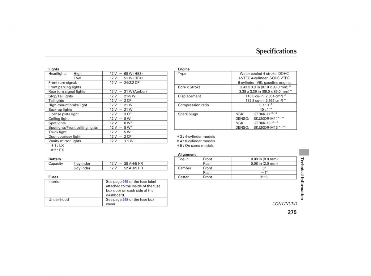 Honda Accord VII 7 CU1 Inspire owners manual / page 271