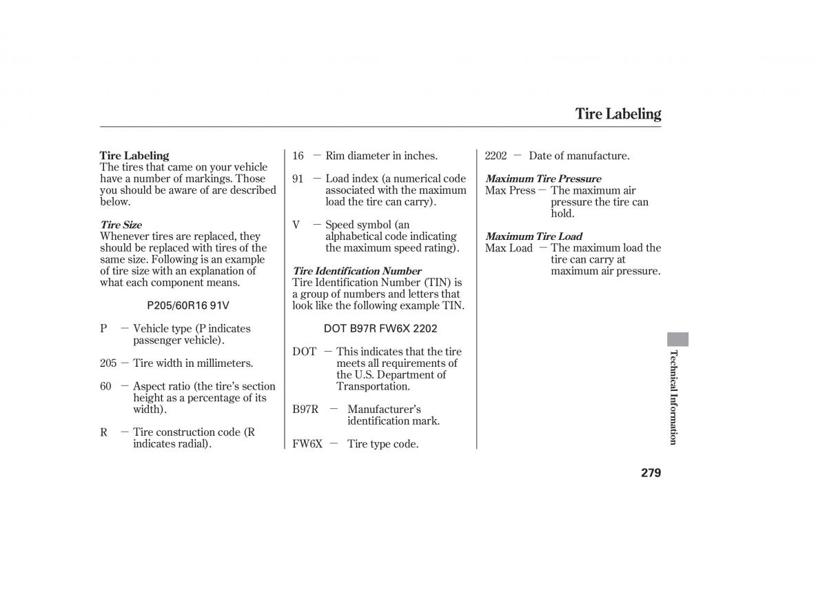 Honda Accord VII 7 CU1 Inspire owners manual / page 275