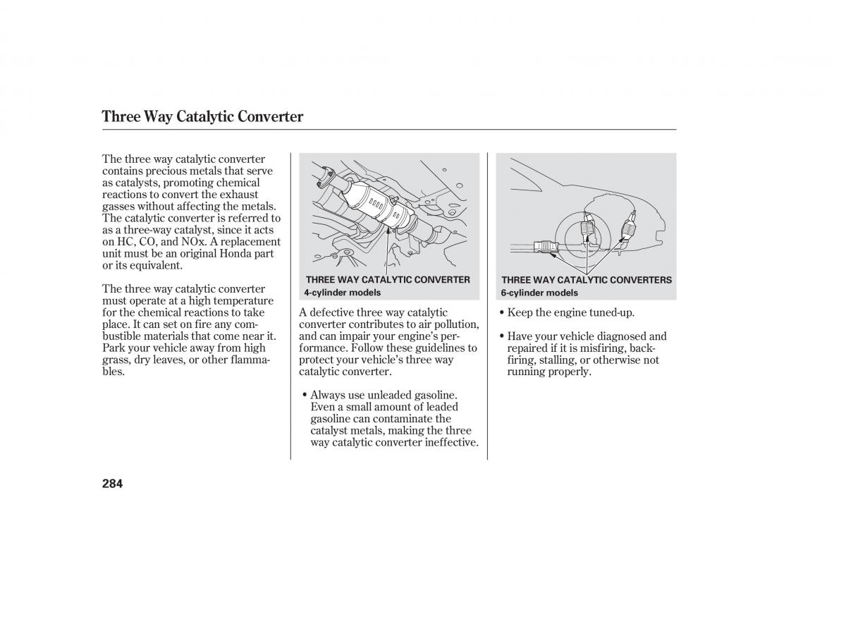 Honda Accord VII 7 CU1 Inspire owners manual / page 280