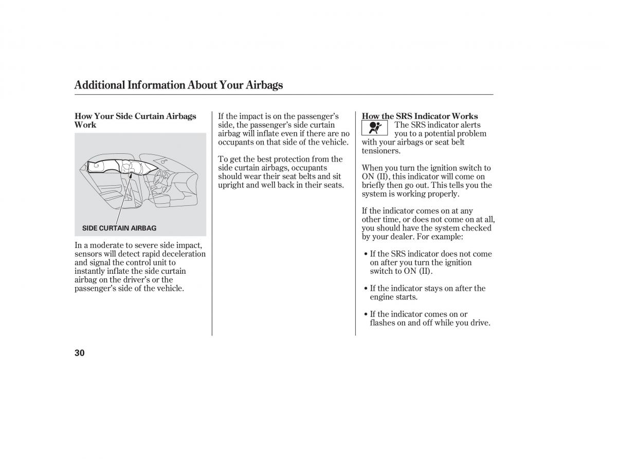 Honda Accord VII 7 CU1 Inspire owners manual / page 29