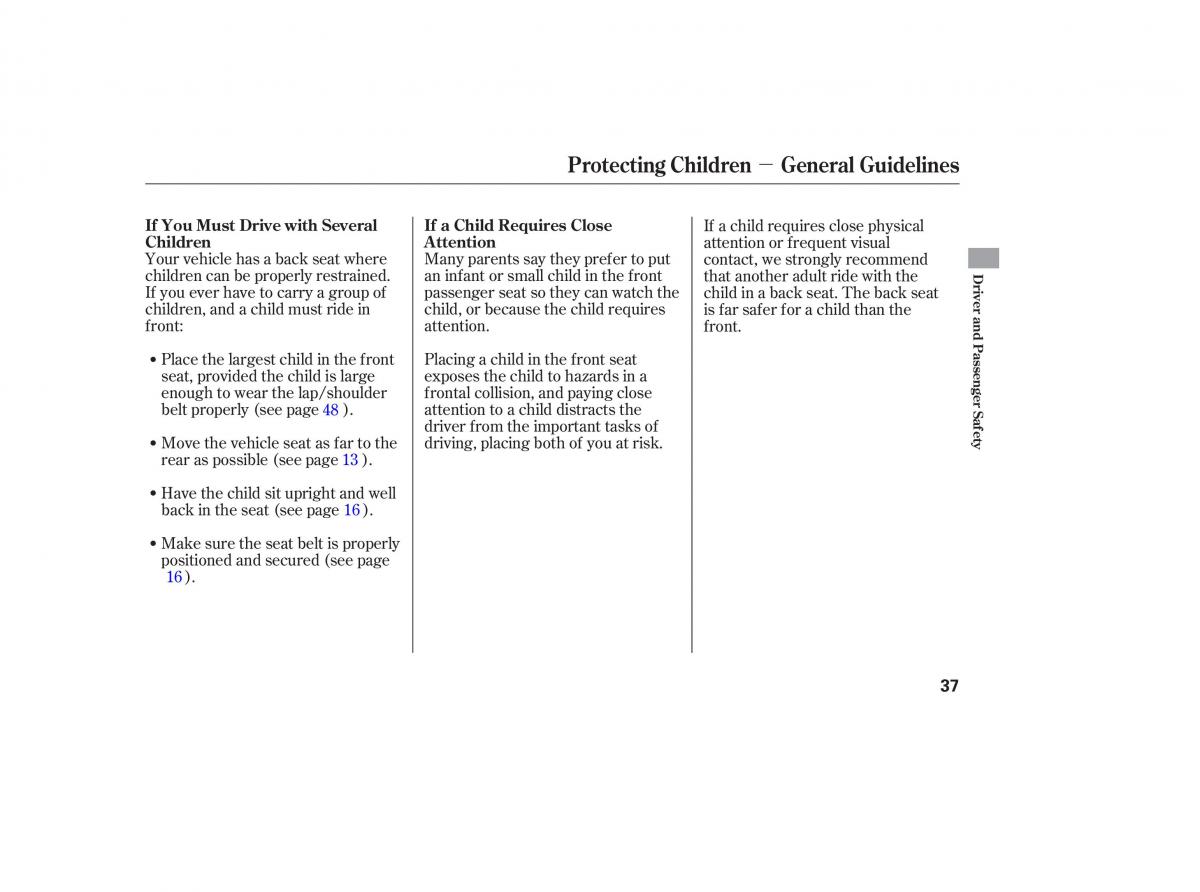 Honda Accord VII 7 CU1 Inspire owners manual / page 36